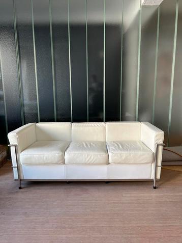 Cassina replica Corbusier L3 Creme, Trois personnes, Banc droit, Synthétique, Enlèvement