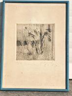 eau forte signe vlerick, Antiquités & Art, Art | Eaux-fortes & Gravures, Enlèvement ou Envoi