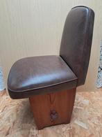 5 stoelen in kunstleer,houten onderstel, Ophalen, Gebruikt, ., .