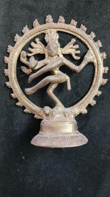 Klein Nataraja Dansende  Shiva  Bronzen Beeld Idool, Antiek en Kunst, Ophalen of Verzenden, Brons