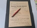 Lettre de deuil Helena Dewilde 1887-1945, Enlèvement ou Envoi