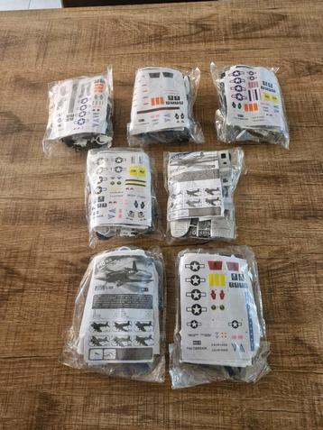 Lot de 9 x Avion F4U Corsair (7) /Spitfire (1) /Messersch, Enlèvement ou Envoi, Comme neuf, Avion, Plus grand que 1:72