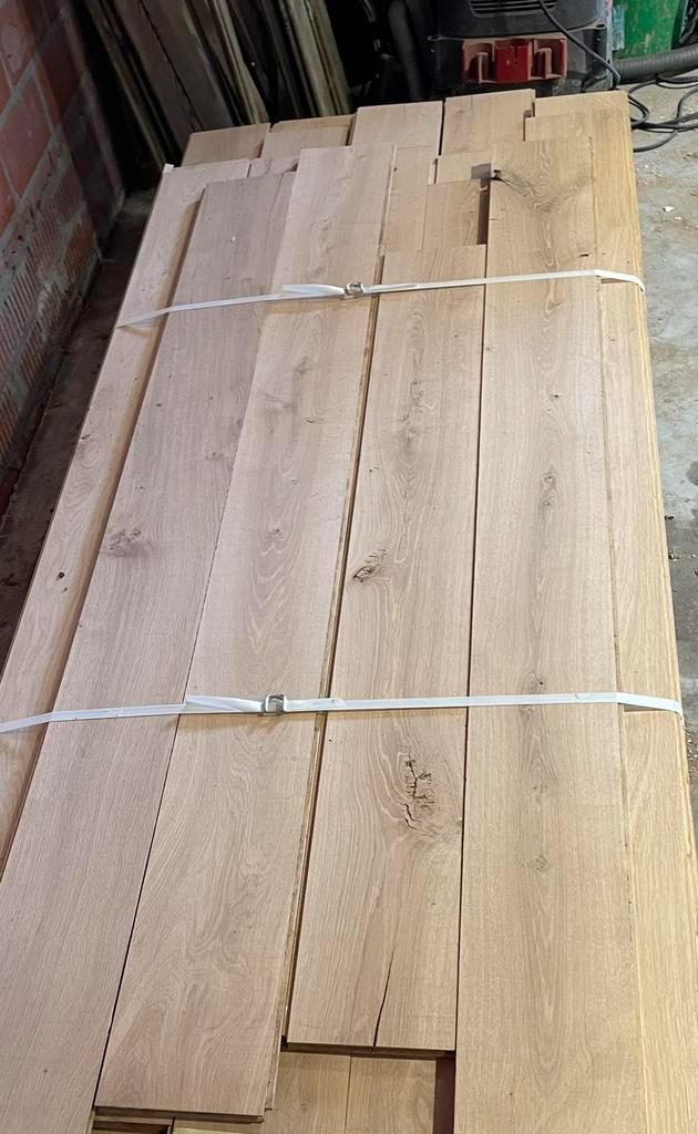 Prachtige oude Franse eikenparket, massief 49m2, 16cm breed., Doe-het-zelf en Bouw, Hout en Planken, Zo goed als nieuw, Ophalen