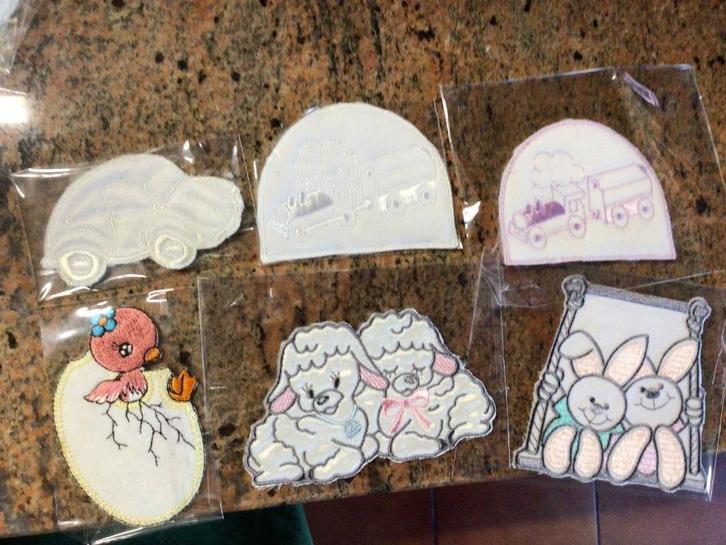 Prachtige vintage kinderapplicaties!, Hobby en Vrije tijd, Naaien en Fournituren, Applicatie, Ophalen of Verzenden