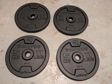 Poids musculation 4 X 5kg à partir de 20€ le lot, Enlèvement, Comme neuf, Plaques d'haltères