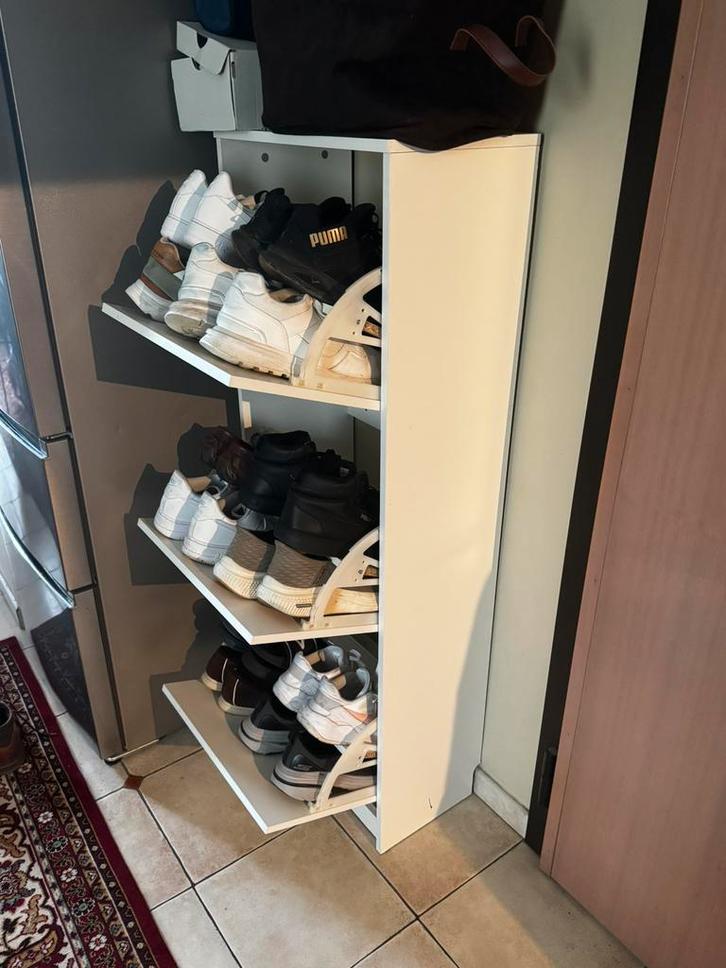 Schoenenrek – wit – 3 lagen (goede staat), Huis en Inrichting, Kasten | Schoenenkasten, Zo goed als nieuw, Ophalen