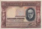 Spanje, 50 Pesetas 1935., Ophalen of Verzenden, Overige landen, Los biljet