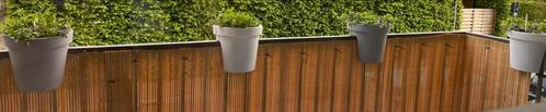 balkon/terras bloempotten 3 stuks, Tuin en Terras, Bloembakken en Plantenbakken, Zo goed als nieuw, Balkon, Ophalen of Verzenden