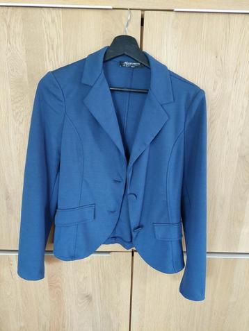 Blauw colbert jasje Mt S, Kleding | Dames, Jasjes, Kostuums en Pakken, Blauw, Ophalen of Verzenden, Zo goed als nieuw, Jasje