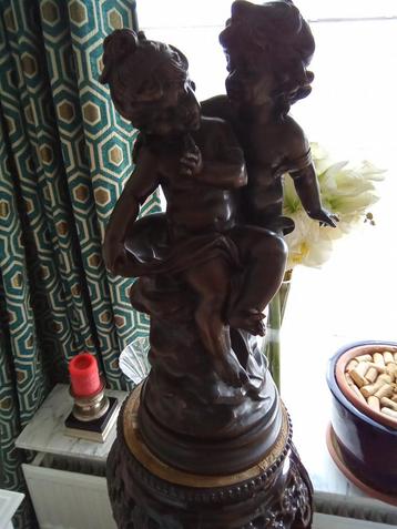 Statue couleur bronze brun 55 cm., Enlèvement