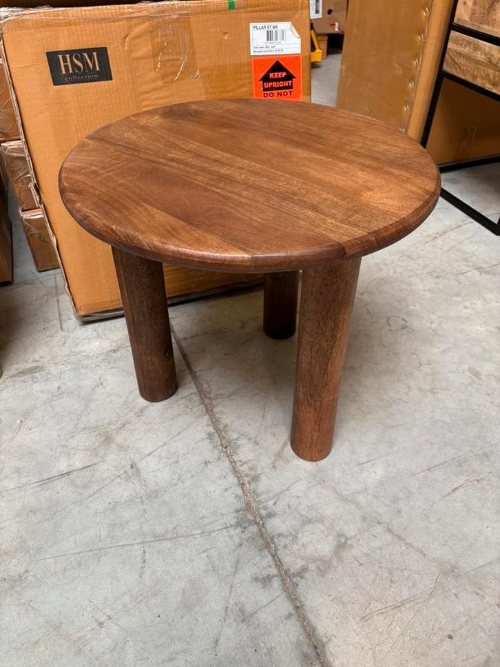 Nieuwe rond bijzettafel pillar HSM collectie, Huis en Inrichting, Woonaccessoires | Overige, Nieuw, Ophalen of Verzenden