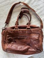 Ruime lederen vintage tas van sasha, Computers en Software, Laptoptassen, Ophalen of Verzenden, Gebruikt, Schoudertas