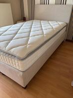 Boxspring 120 x 200, Ophalen, Eenpersoons, Beige, Nieuw