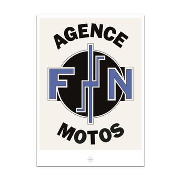 Poster voor de motor - FN Herstal - Agence Motos beschikbaar voor biedingen