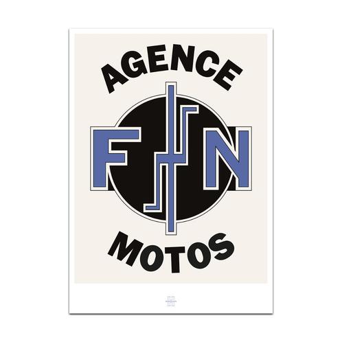 Poster voor de motor - FN Herstal - Agence Motos, Verzamelen, Merken en Reclamevoorwerpen, Nieuw, Overige typen, Verzenden