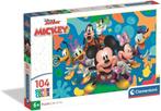 Mickey Mouse & Friends Puzzel - 104 stukjes - Clementoni, Kinderen en Baby's, Speelgoed | Kinderpuzzels, Ophalen of Verzenden
