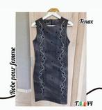 Robe pour femme-noir/gris-Tenax-T.44, Taille 42/44 (L), Enlèvement ou Envoi, Au-dessus du genou, Tenax
