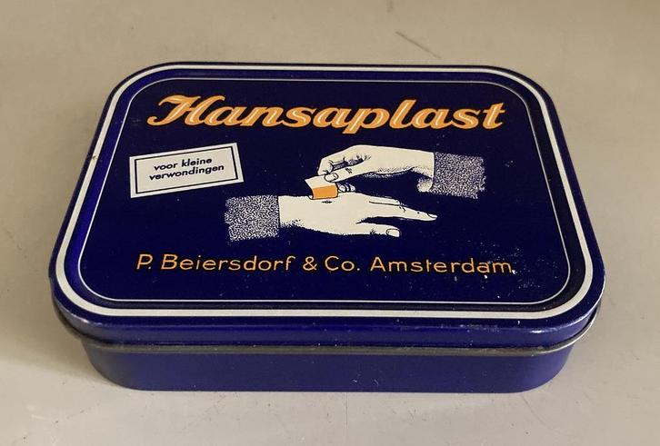 Vintage blik Hansaplast, Verzamelen, Blikken, Gebruikt, Overige, Overige merken, Ophalen of Verzenden