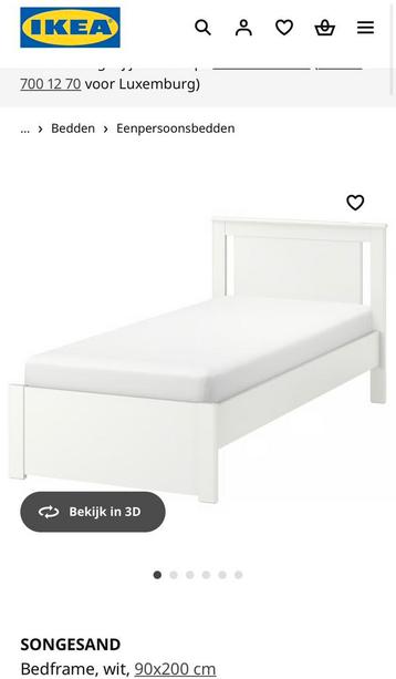 Eenpersoonsbed Songesand IKEA, Enlèvement ou Envoi, Comme neuf