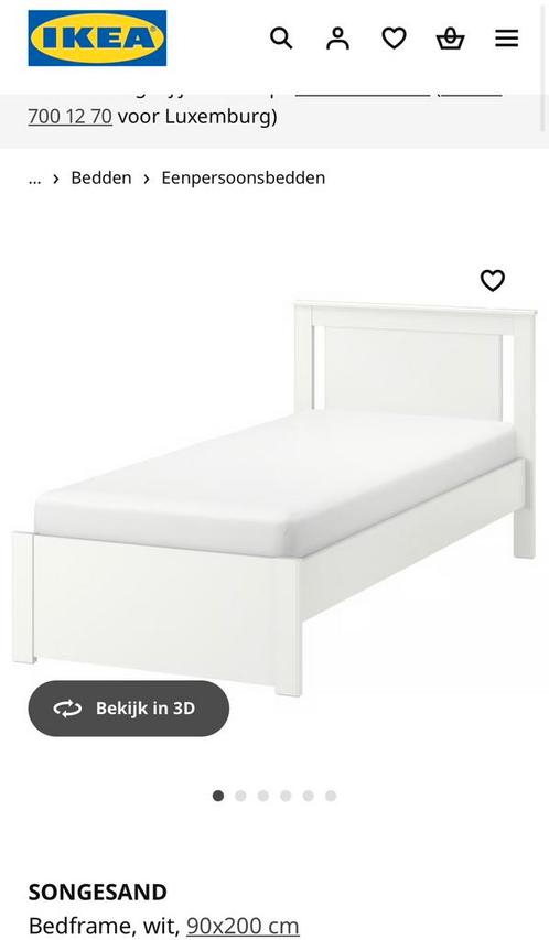 Eenpersoonsbed Songesand IKEA, Huis en Inrichting, Slaapkamer | Bedden, Zo goed als nieuw, Ophalen of Verzenden