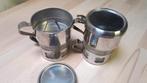 2 vintage inox koffiemokken, Ophalen, Zo goed als nieuw