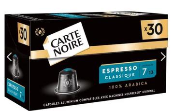 240 Capsules Café Nespresso compatibles Carte Noire, Neuf, Autres modèles, Enlèvement ou Envoi, Dosettes et capsules de café