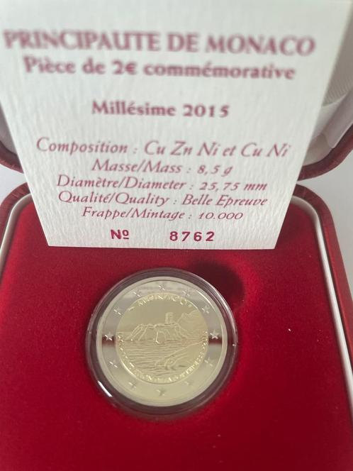 2 euro herdenkingsmunt Monaco 2015 Forteresse proof pp, Postzegels en Munten, Munten | Europa | Euromunten, Setje, 2 euro, Monaco