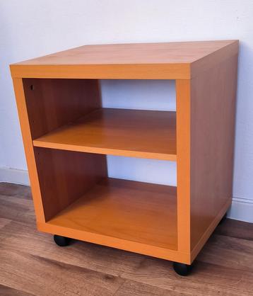 Table chevet sur 4 roulettes, plaqué chêne, Corras (IKEA) beschikbaar voor biedingen