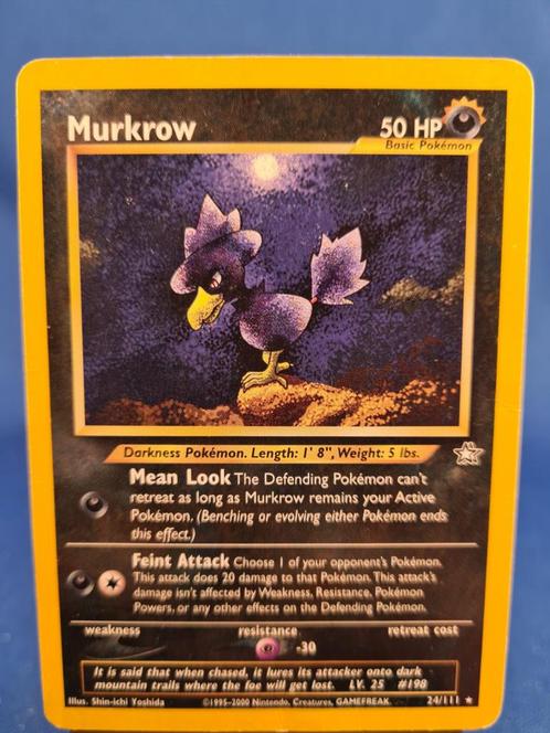 Murkrow 24/111 - Neo Genesis, Hobby en Vrije tijd, Verzamelkaartspellen | Pokémon, Gebruikt, Verzenden