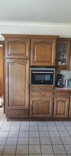 Eiken keuken met toestellen, Ophalen, Bruin, Graniet of Steen, Hoekkeuken