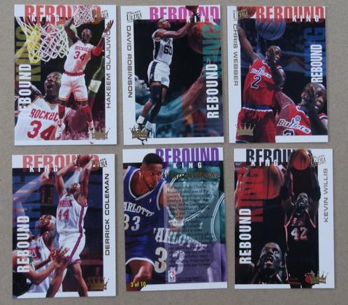 95/96 Ultra "Rebound Kings" insert set van 10, Sport en Fitness, Basketbal, Zo goed als nieuw, Overige typen, Verzenden