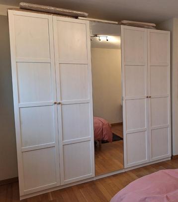 4 houten HEMNES deuren wit voor PAX kast IKEA 236cm beschikbaar voor biedingen