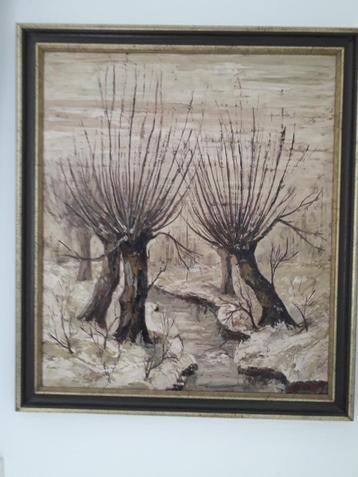 Schilderij met knotwilgen - G. Lequy beschikbaar voor biedingen