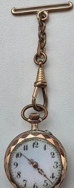 Montre de gousset+Montre de col+Vermeil, Bijoux, Sacs & Beauté, Autres marques, Avant 1900, Enlèvement ou Envoi, Doré
