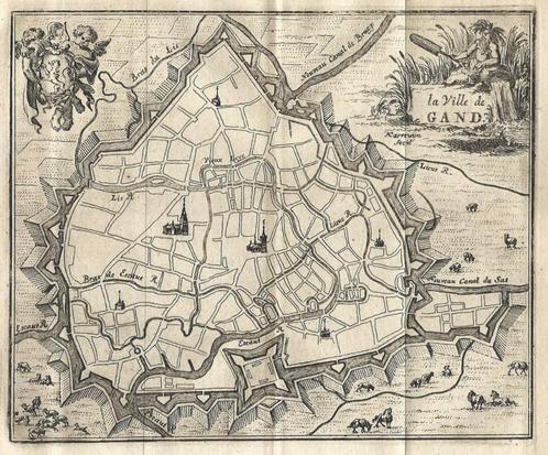 1711 - Gent stadsplan, Boeken, Atlassen en Landkaarten, België, Verzenden