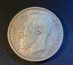 5 frank 1868 pos. B (zeldzamer) Leopold II, Postzegels en Munten, Verzenden, Zilver, Losse munt, Zilver