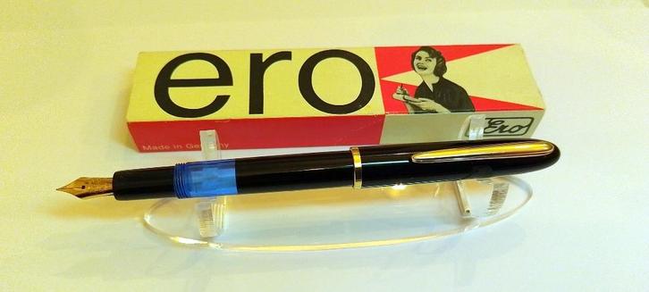 ERO pen - 18kt gouden EF fontein - Vintage - pistonpen, Verzamelen, Pennenverzamelingen, Nieuw, Vulpen, Overige merken, Met doosje