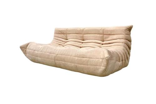 Togo 3-seater in beige cord van M.Ducaroy for Ligne Roset., Huis en Inrichting, Zetels | Zetels en Chaises Longues, Ophalen of Verzenden