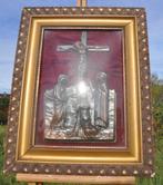 cadre rectangulaire bombé religieux crucifix passion, Ophalen of Verzenden