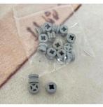 16 x Roue LEGO Part No 4624, 8 mm x 6 mm, gris, Enlèvement ou Envoi, Comme neuf, Briques en vrac, Lego