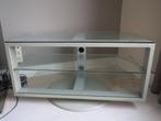 Meuble TV télé - en verre et métal - très bon état, Ophalen, Gebruikt, Design, 50 tot 100 cm