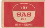 B 32 / S K SAS BOEZINGE PILS, Ophalen of Verzenden, Zo goed als nieuw, Speelkaart(en)