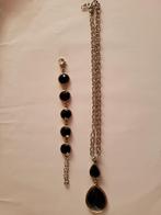 Collier + bracelet noirs, Bijoux, Sacs & Beauté, Colliers, Enlèvement ou Envoi, Neuf