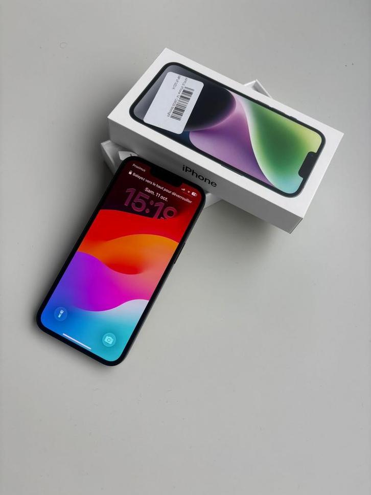 Apple iPhone 14 - 128GB - Minuit, Telecommunicatie, Mobiele telefoons | Apple iPhone, Zo goed als nieuw, 128 GB, Zonder abonnement