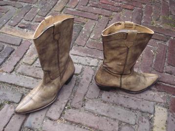 Gratis verzenden zwart bruine luxe vintage cowboylaarzen 37