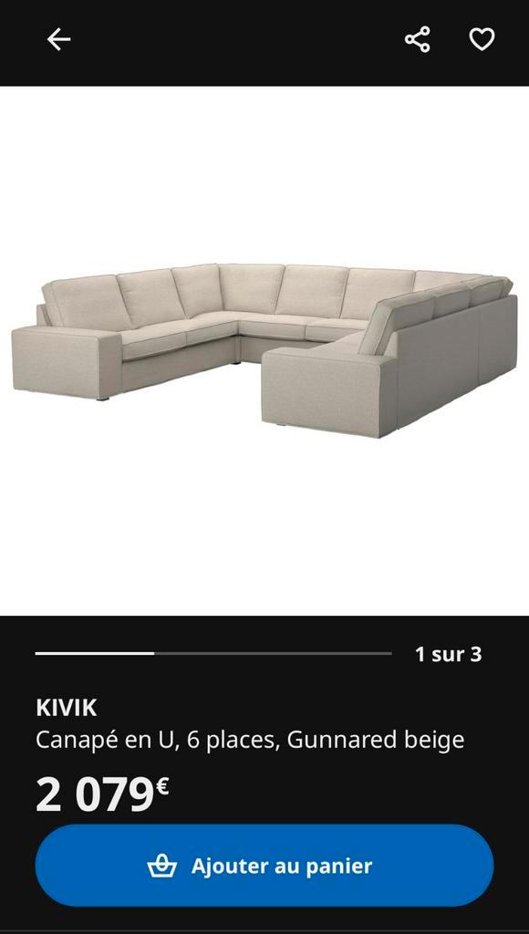 Canapé U ikea occasion, Maison & Meubles, Canapés | Salons