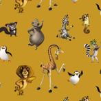 Promo! 6363)150x50cm coton Madagascar couleur ocre, Ophalen, 120 cm of meer, Nieuw, Katoen
