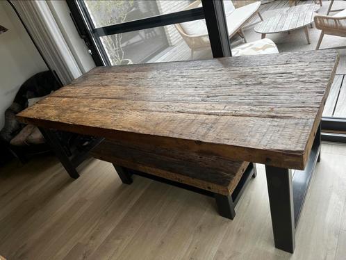 Eettafel, salontafel (of tv meubel) en 6 stoelen, Huis en Inrichting, Tafels | Eettafels, Zo goed als nieuw, Ophalen
