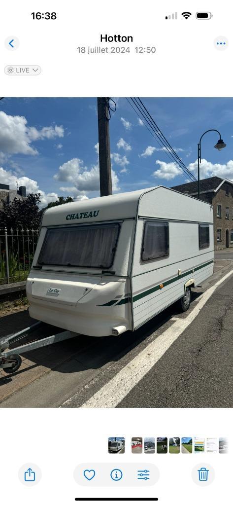 Caravane chateau, Caravans en Kamperen, Caravans, Particulier, tot en met 4, 750 - 1000 kg, Rondzit, Chateau, Lengtebed, Omvormbare zithoek