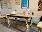 Robuuste eettafel met stoelen, Huis en Inrichting, Ophalen, Eikenhout, 200 cm of meer, 50 tot 100 cm